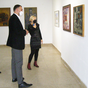 Meђународни дан музеја - градоначелник у посети Савременој галерији УК Ечка и актуелној сликарској изложби 