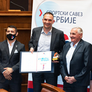 Gradonačelniku Zrenjanina uručena “Majska nagrada”, najviše priznanje Sportskog saveza Srbije: priznanje “Evropskom gradu sporta” i svim njegovim sportistima