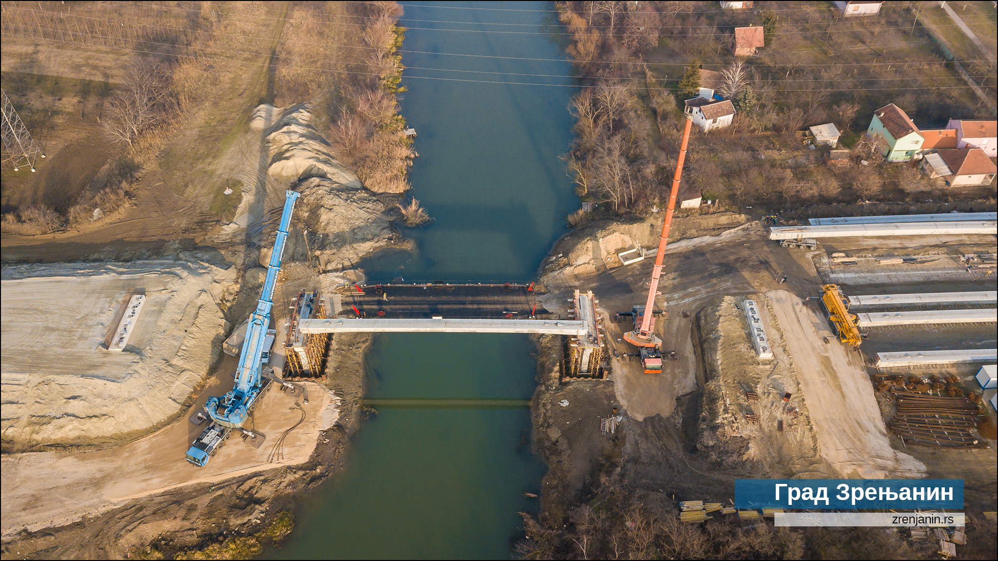 Премошћен Бегеј - почела монтажа конструкције моста на траси обилазнице