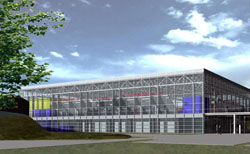 3D prikaz nove hale sportova - spoljašnjost