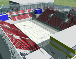 3D prikaz nove hale sportova - unutrašnjost